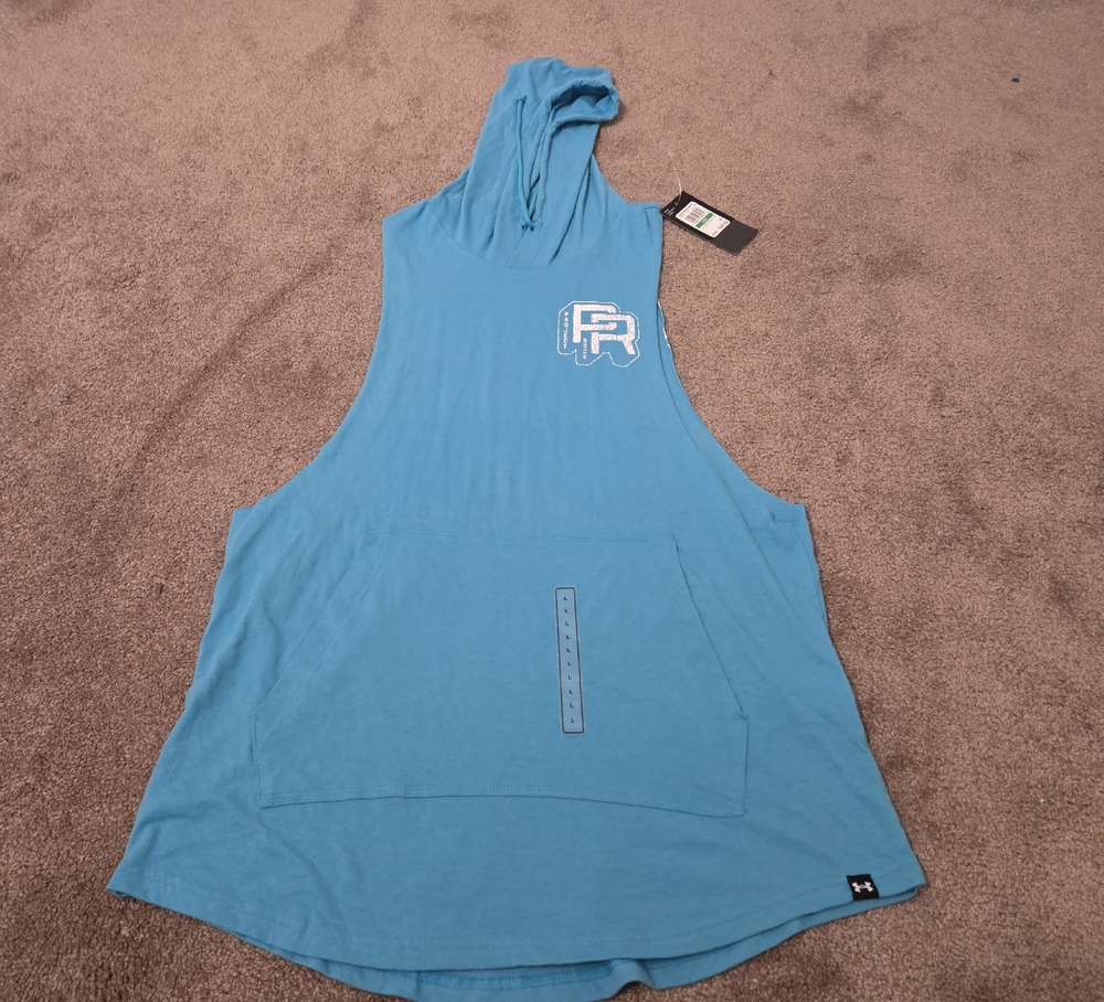 Under Armour Blue Sleeveless Hoodie Tank Top